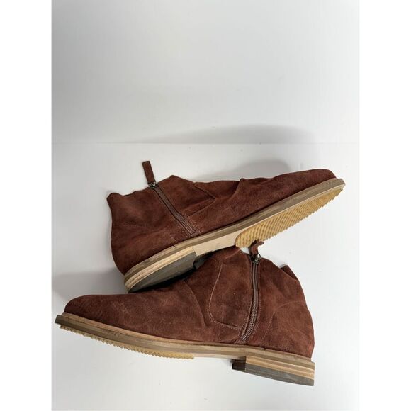 Kelsi Dagger Boots Size 10 Women’s Suede Upper Ruched Coffee Bean Brown Booties - Picture 9 of 11